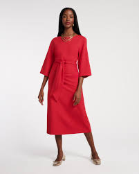 Whitney Wrap Dress - Red