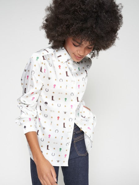 Equestrian Blouse - White