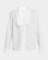 Low Collar Blouse - White