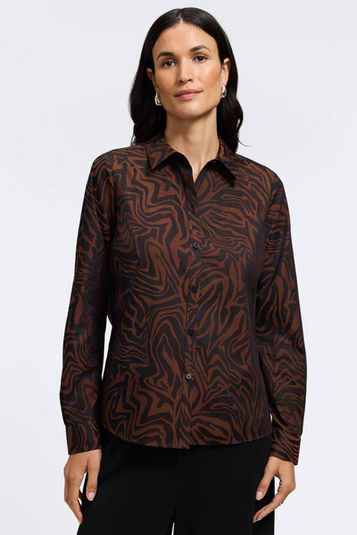 Hampton Shirt - Brown Zebra