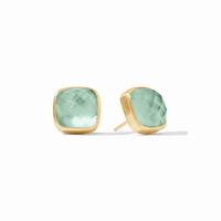 Catalina Stud in Iridescent Aquamarine Blue