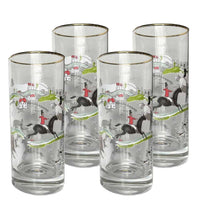 Highball Glasses Set/4 - Hunt Scene