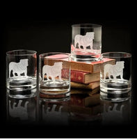 Bulldog Glasses Set/4