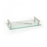 Glass Tray with Knife