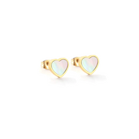 Opal Heart Studs