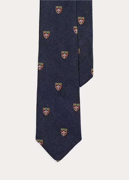 Tie Navy Heraldic Club