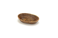 Oval Wicker Bread Basket 9.75" Long